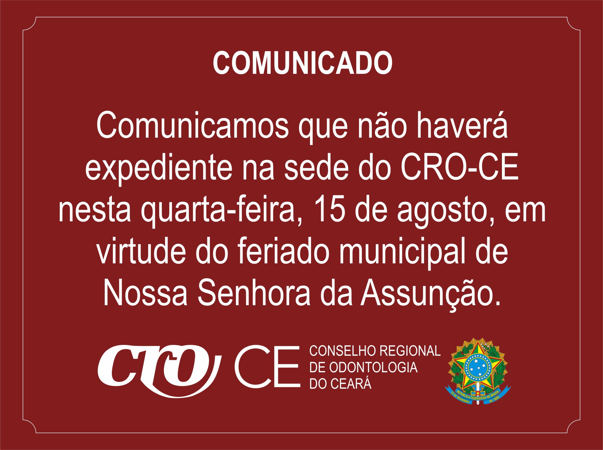Comunicado de Feriado