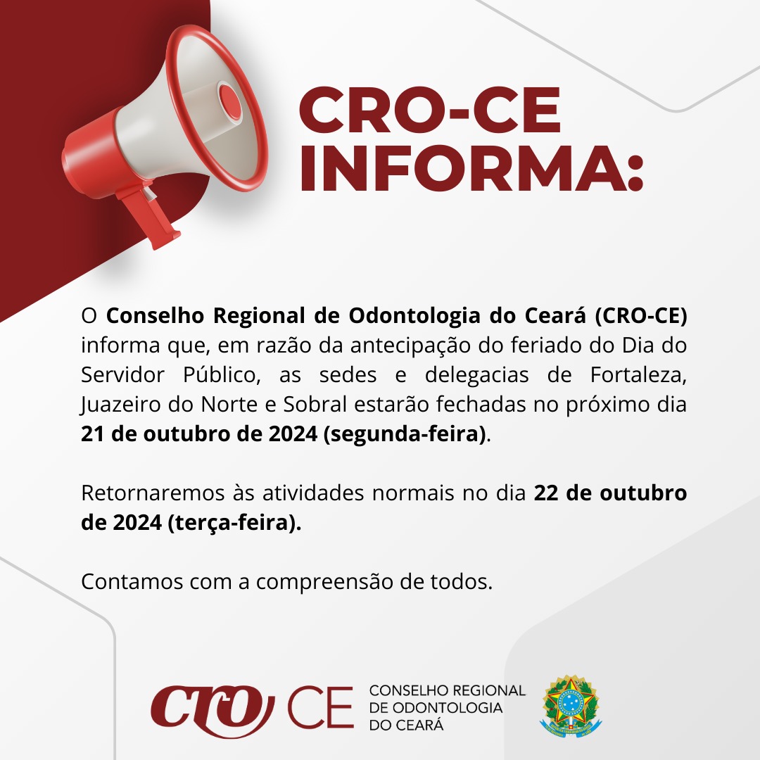 Comunicado: Antecipação do feriado do Dia do Servidor Público