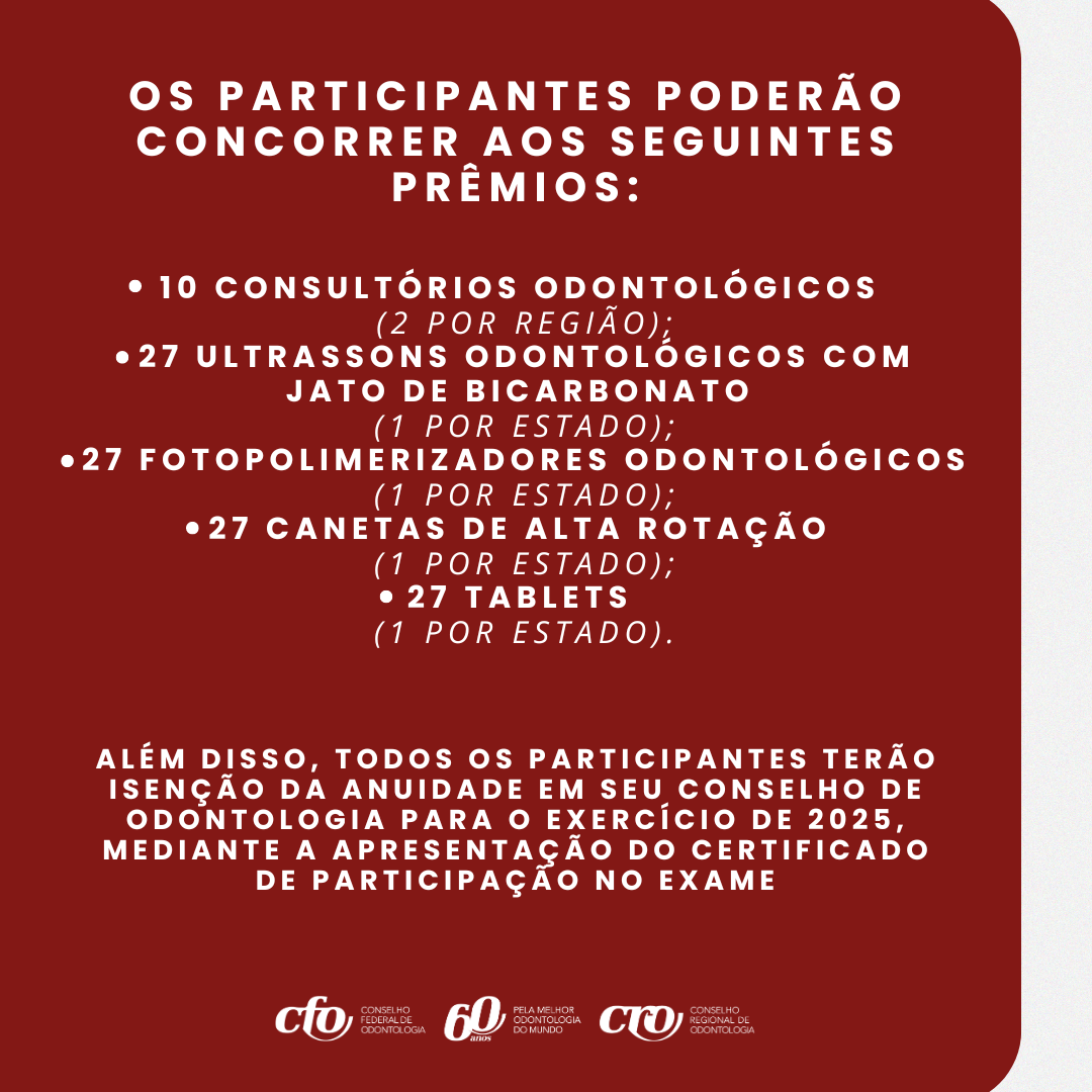 Estão abertas as inscrições para o edital do Exame de Proficiência em Odontologia