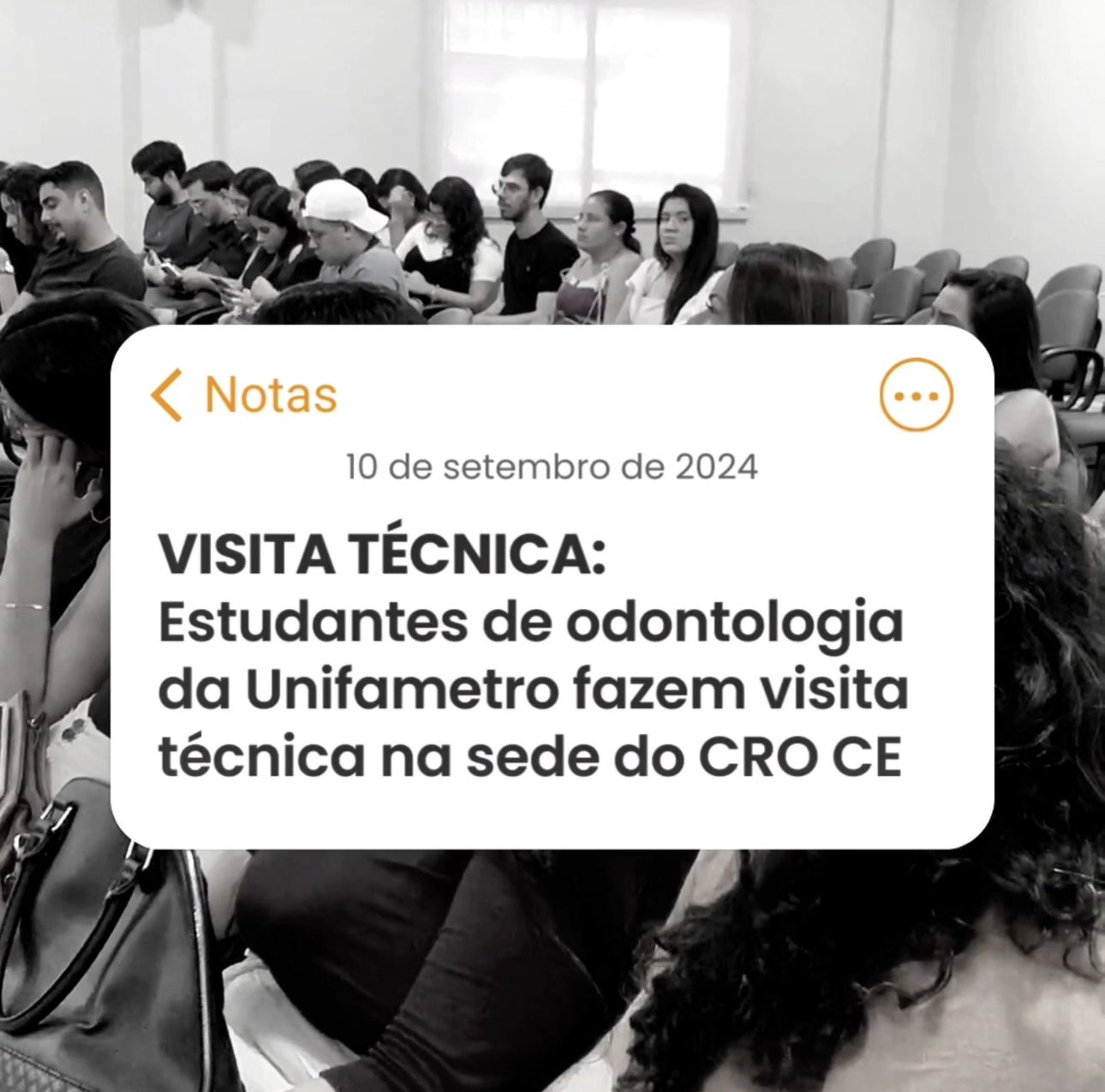 Estudantes de odontologia da Unifametro fazem visita técnica na sede do CRO-CE