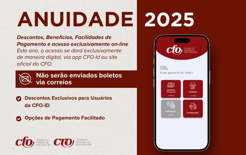 Anuidade 2025: Descontos, Benefícios, Facilidades de Pagamento e acesso exclusivamente on-line
